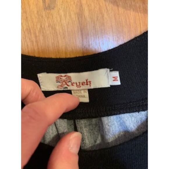 Arueh Women's Size Medium Gray/Black/Purple Sweater Dress - Picture 3 of 5